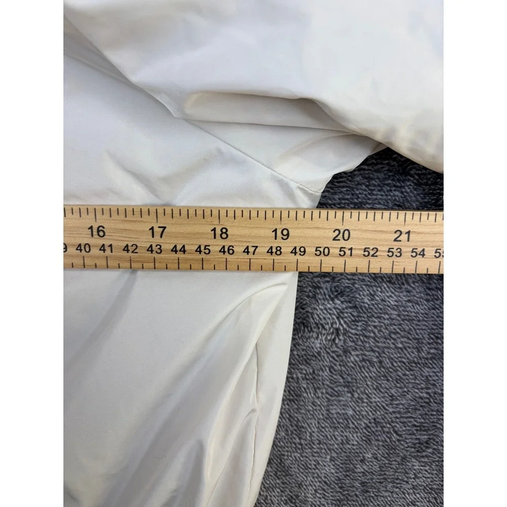 Avalanche Jacket Womens Medium White Hooded Fleece Lined Windbreaker Outdoor